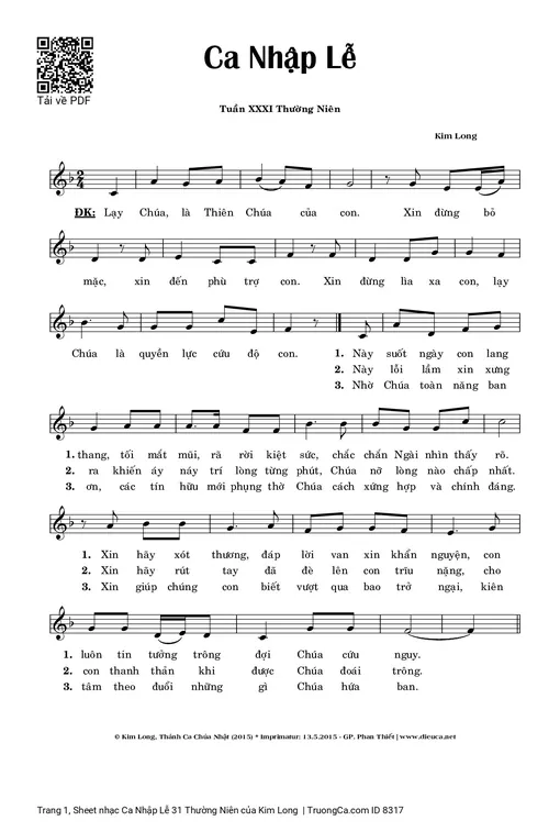 Ca Nhập Lễ 31 Thường Niên