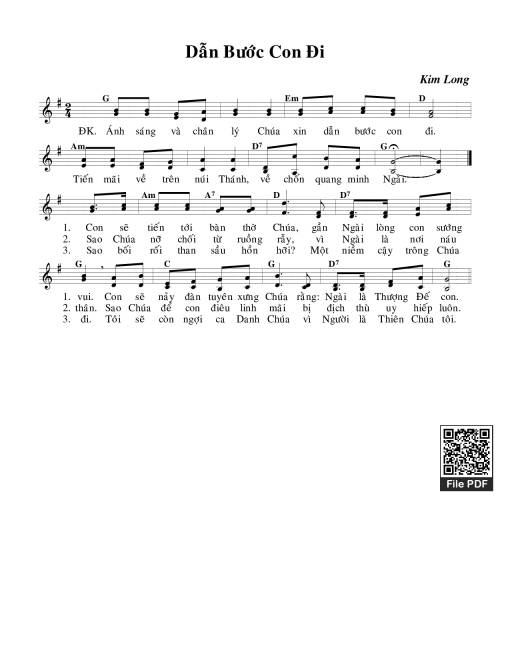 Sheet PDF of Dẫn Bước Con đi