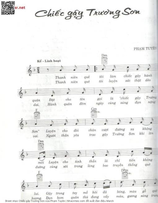 Sheet PDF of Chiếc gậy Trường Sơn