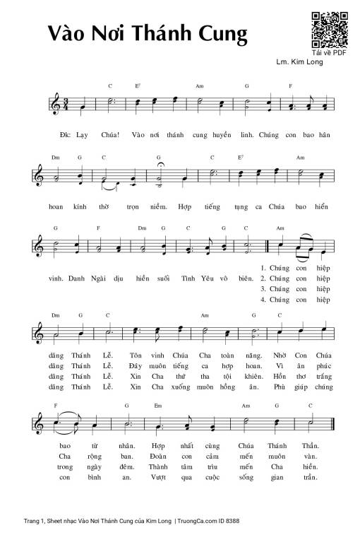 Vào Nơi Thánh Cung