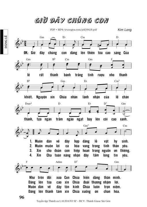 Sheet PDF of Giờ đây Chúng Con