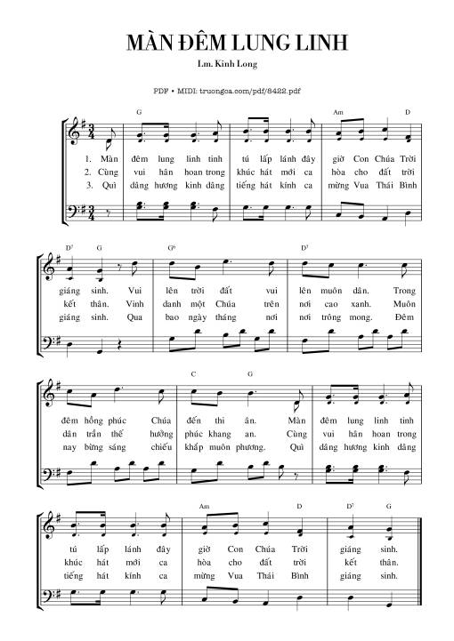 Sheet PDF of Màn Đêm Lung Linh