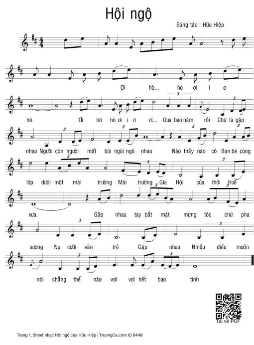 Sheet PDF of Hội ngộ - Hữu Hiệp