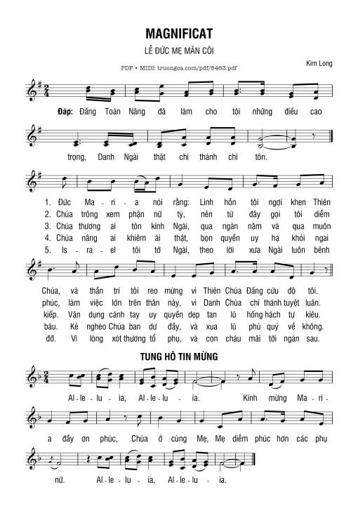 Sheet PDF of Lễ đức Mẹ Mân Côi