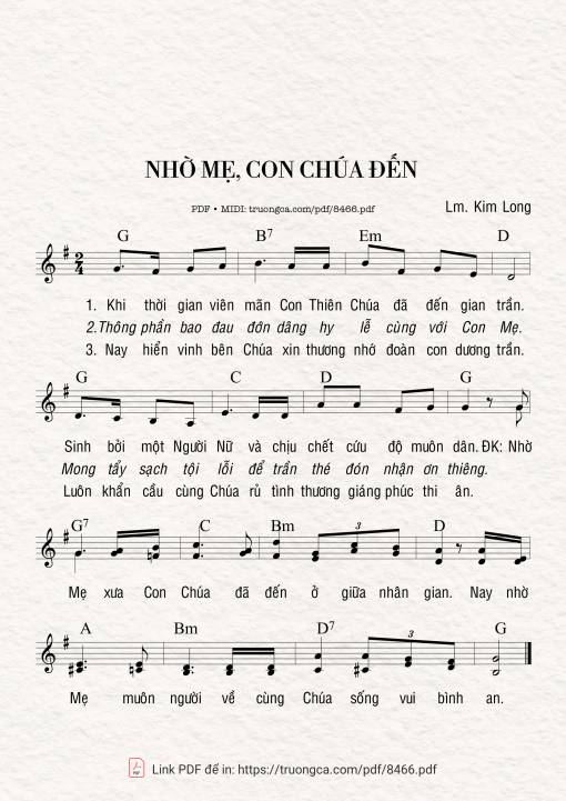 Nhờ Mẹ, Con Chúa đến