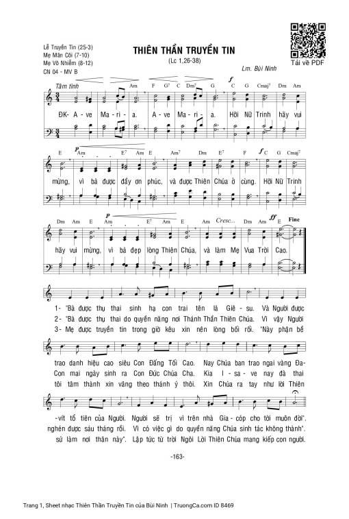 Sheet PDF of Thiên Thần Truyền Tin
