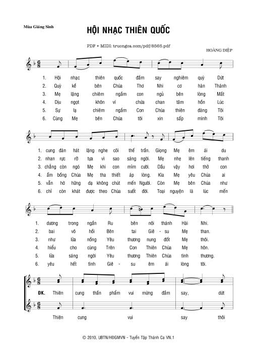 Sheet PDF of Hội Nhạc Thiên Quốc