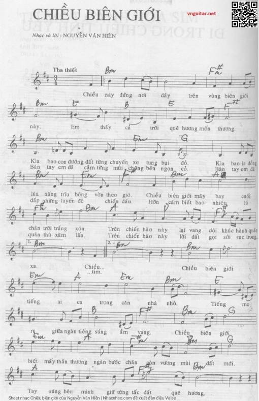 Sheet PDF of Chiều biên giới