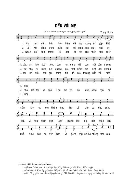 đến Với Mẹ - Trọng Khẩn