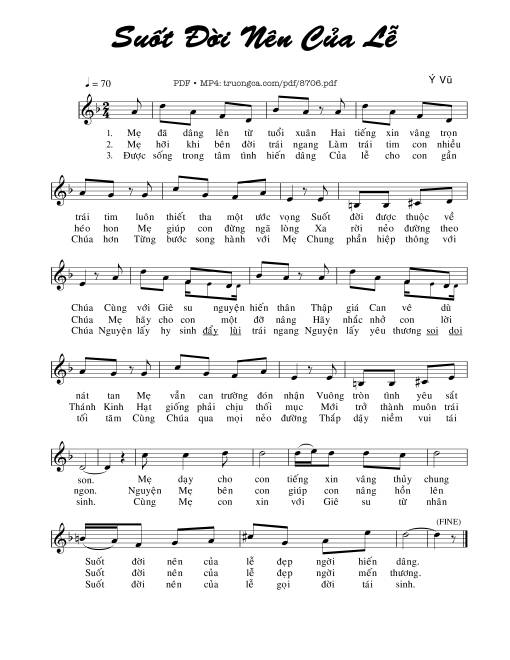 Suốt đời Nên Của Lễ