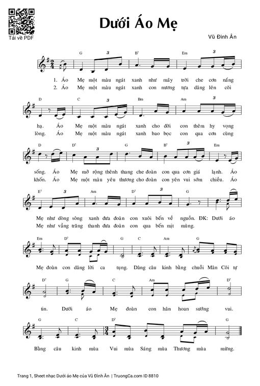 Dưới áo Mẹ - Vũ Đình Ân