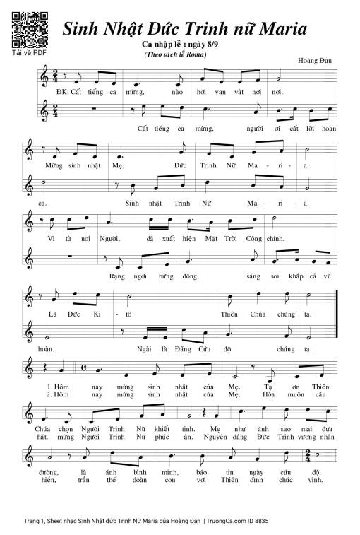 Sinh Nhật đức Trinh Nữ Maria