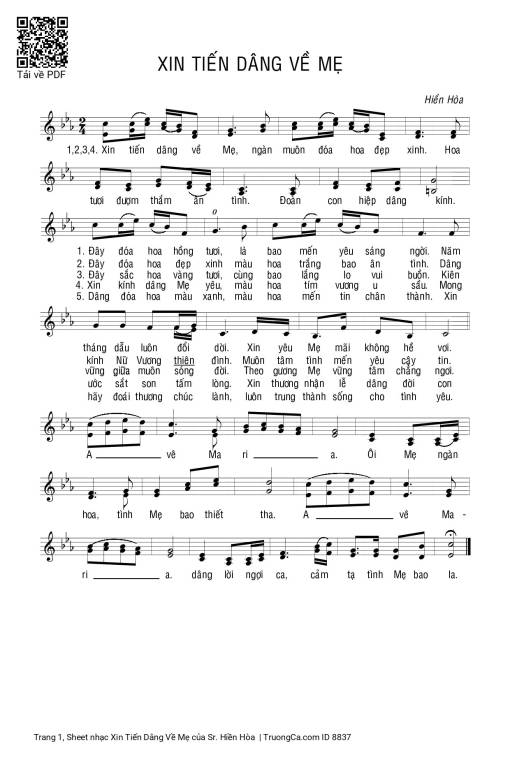 Xin Tiến Dâng Về Mẹ