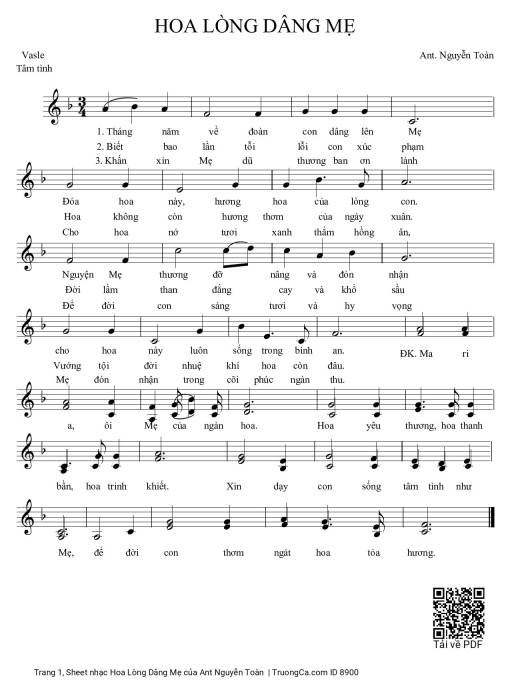 Hoa Lòng Dâng Mẹ