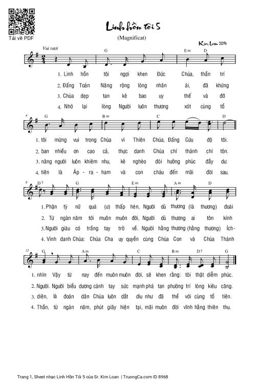 Sheet PDF of Linh Hồn Tôi 5