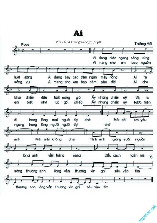 Sheet PDF of Ai - Trường Hải