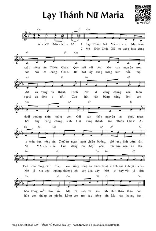 Lạy Thánh Nữ Maria