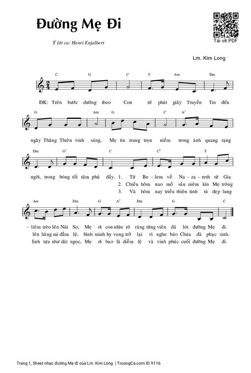 đường Mẹ đi - Lm. Kim Long