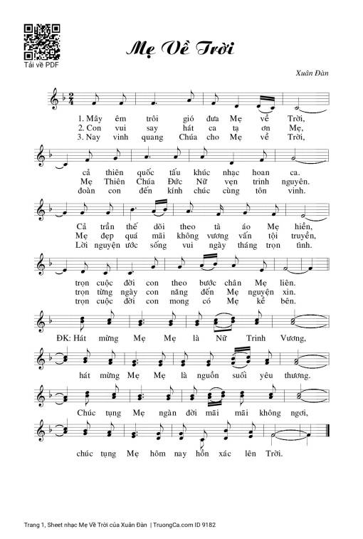 Mẹ Về Trời - Xuân Đàn