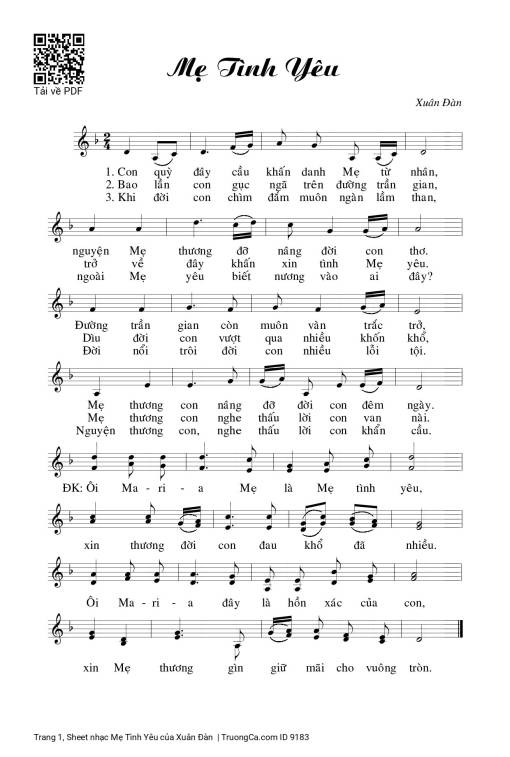 Mẹ Tình Yêu - Xuân Đàn