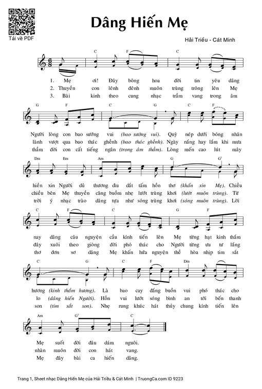 Dâng Hiến Mẹ - Hải Triều & Cát Minh