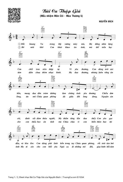 Sheet PDF of Bài Ca Thập Giá