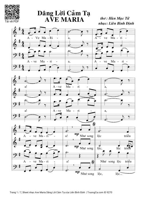 Ave Maria Dâng Lời Cảm Tạ