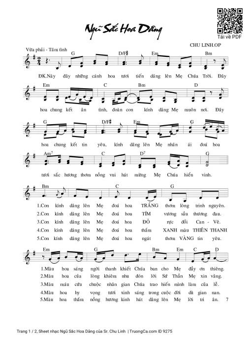 Ngũ Sắc Hoa Dâng