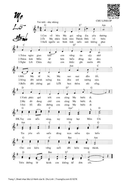 Mẹ Lữ Hành - Sr. Chu Linh