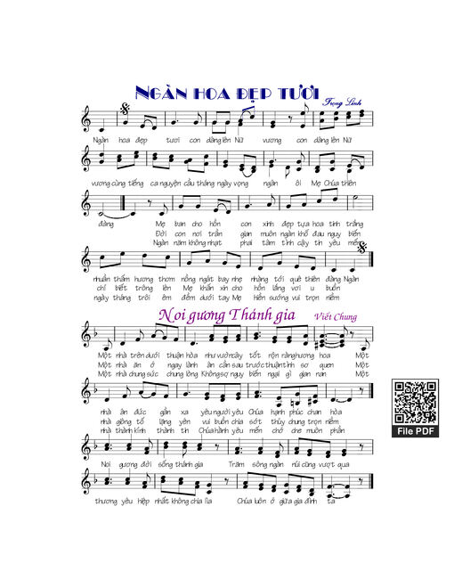 Sheet PDF of Ngàn Hoa đẹp Tươi (bè)