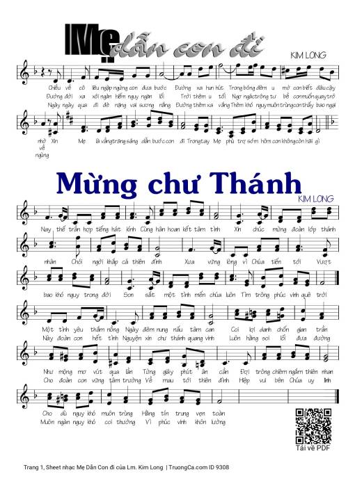 Sheet PDF of Mẹ Dẫn Con đi