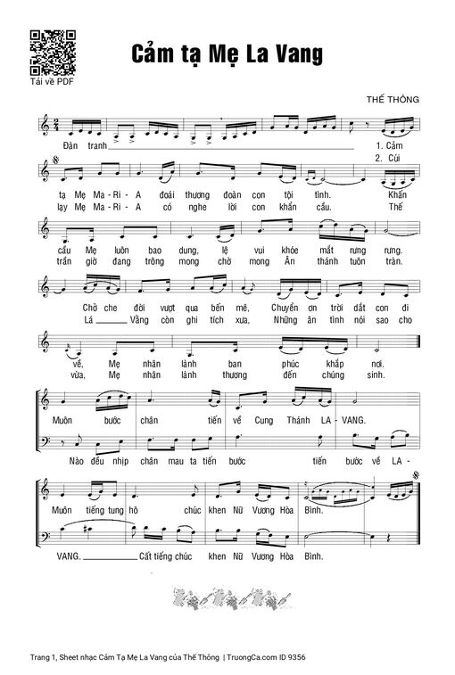 Cảm Tạ Mẹ La Vang