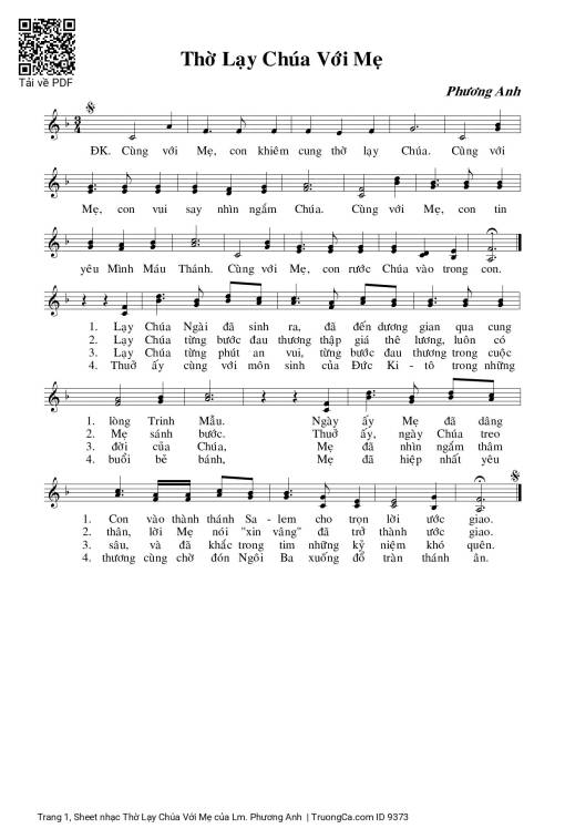 Thờ Lạy Chúa Với Mẹ