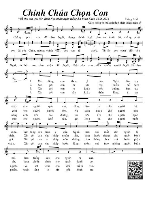 Chính Chúa chọn con