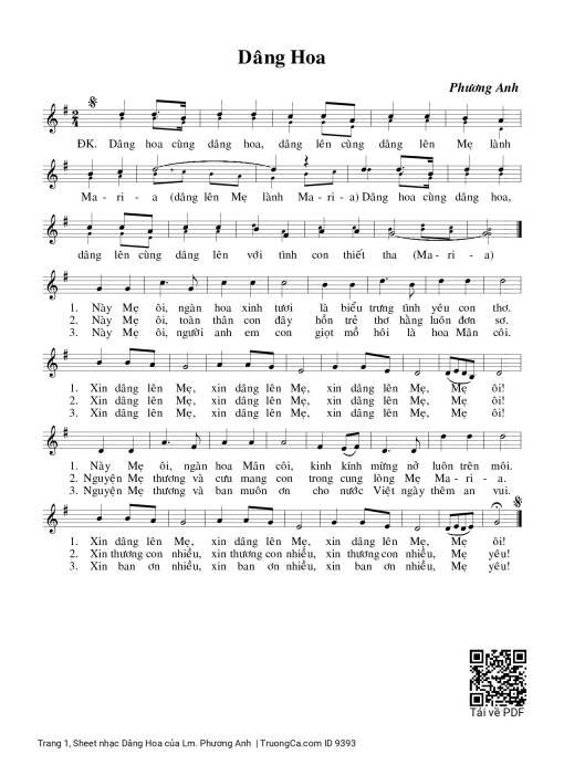 Dâng Hoa - Lm. Phương Anh