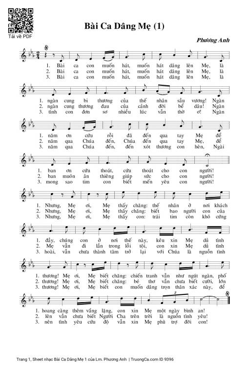Bài Ca Dâng Mẹ 1