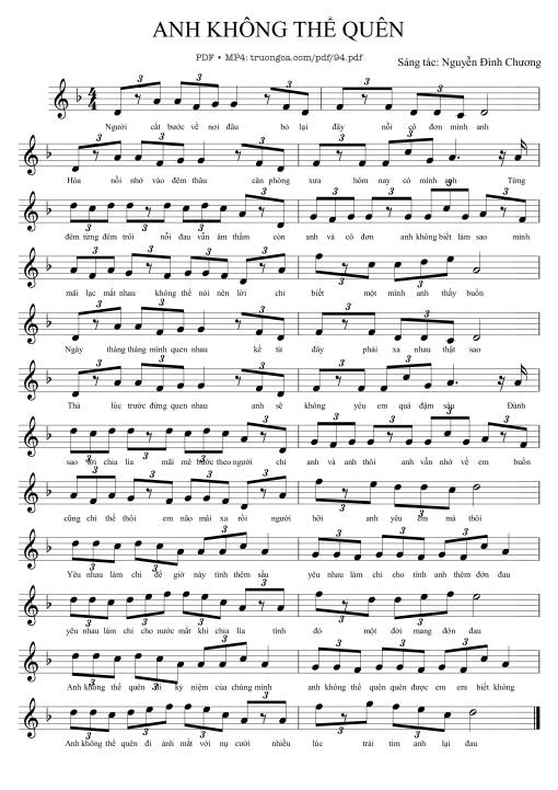 Anh không thể quên