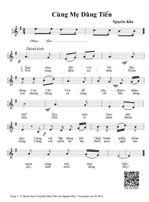 Cùng Mẹ Dâng Tiến