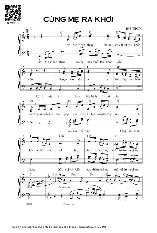 Sheet PDF of Cùng Mẹ Ra Khơi