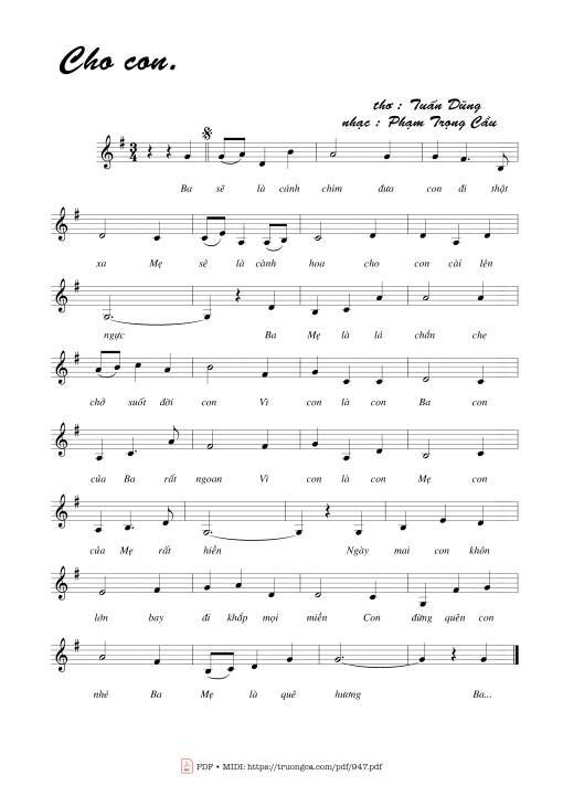 Cho con - Phạm Trọng Cầu