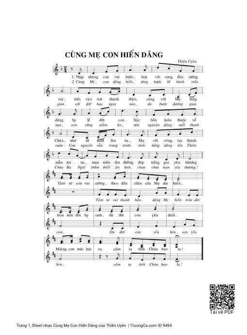 Cùng Mẹ Con Hiến Dâng