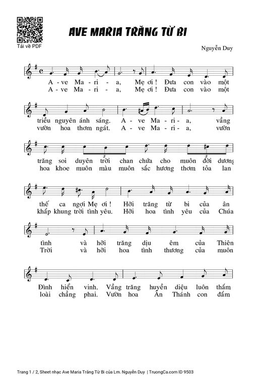 Ave Maria Trăng Từ Bi