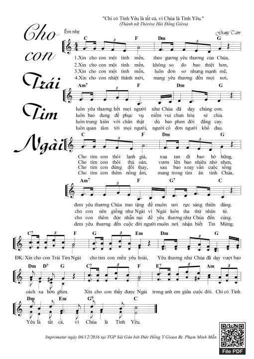 Cho con trái tim Ngài