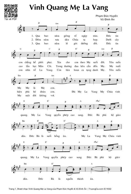 Vinh Quang Mẹ La Vang