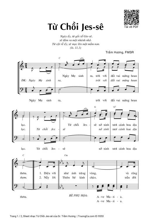 Sheet PDF of Từ Chồi Jes-sê