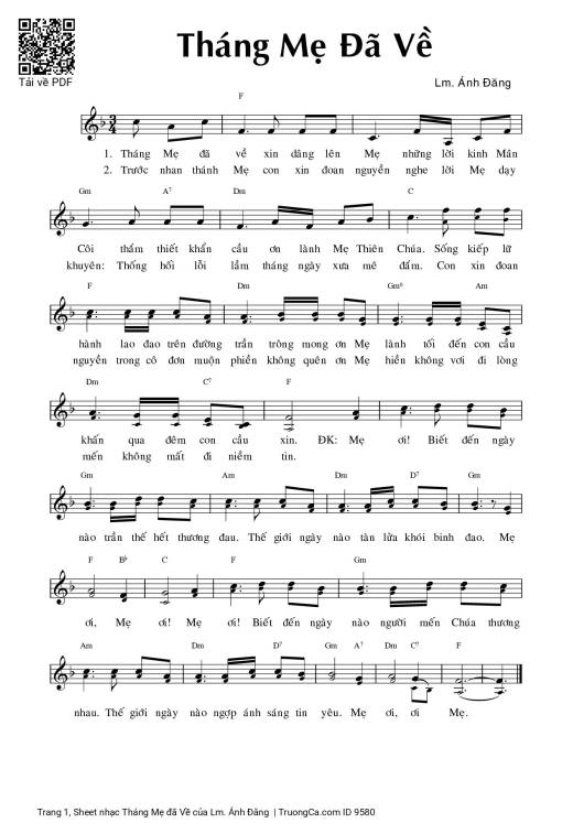 Tháng Mẹ đã Về