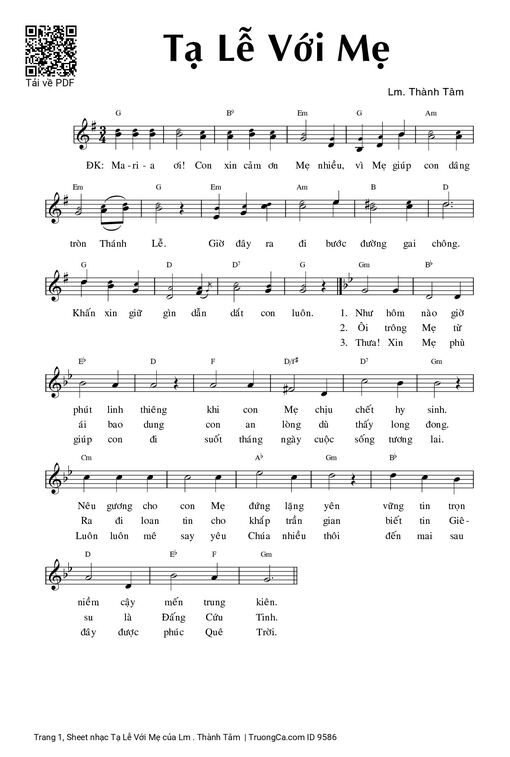 Tạ Lễ Với Mẹ