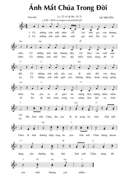 Ánh mắt Chúa trong đời