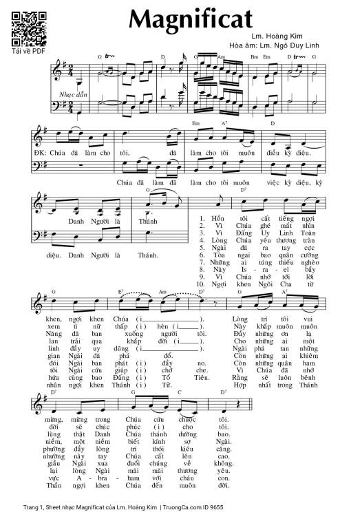 Magnificat - Lm. Hoàng Kim