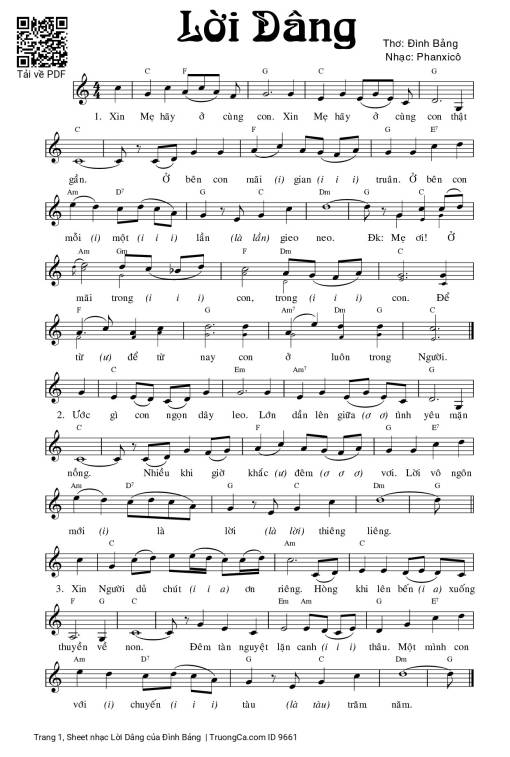 Lời Dâng - Đình Bảng